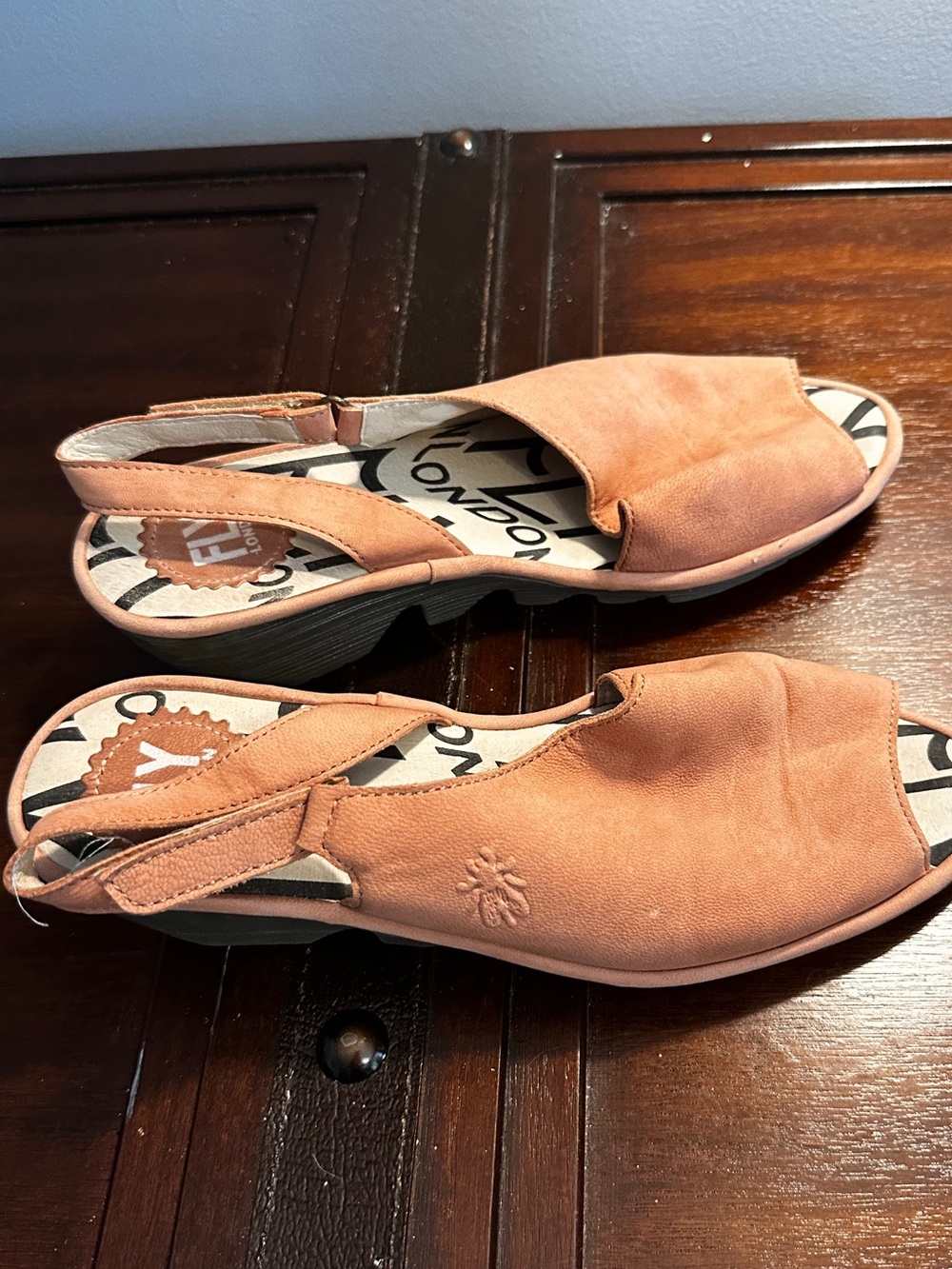 Fly London Women's Slingback Open-Toe Sandals in Peach
